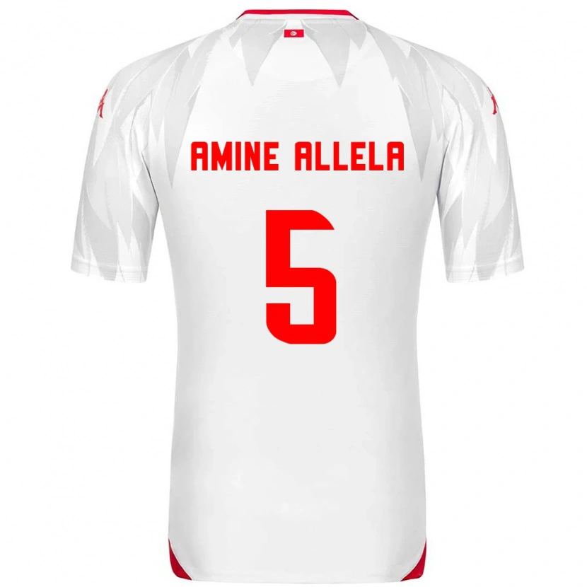 Danxen Kvinnor Tunisien Mohamed Amine Allela #5 Vit Röd Hemmatröja Matchtröjor 26-28 Tröjor T-Tröja