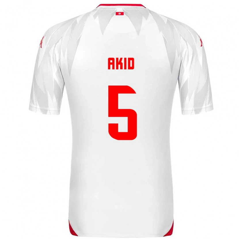Danxen Kvinnor Tunisien Abdessalem Akid #5 Vit Röd Hemmatröja Matchtröjor 26-28 Tröjor T-Tröja