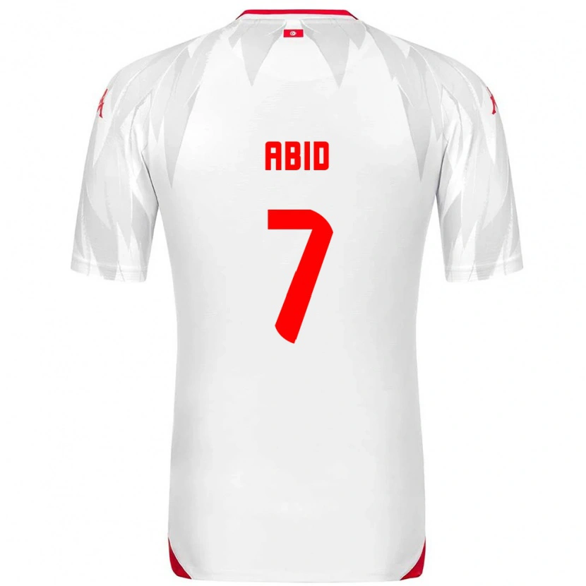 Danxen Kvinnor Tunisien Aziz Abid #7 Vit Röd Hemmatröja Matchtröjor 26-28 Tröjor T-Tröja