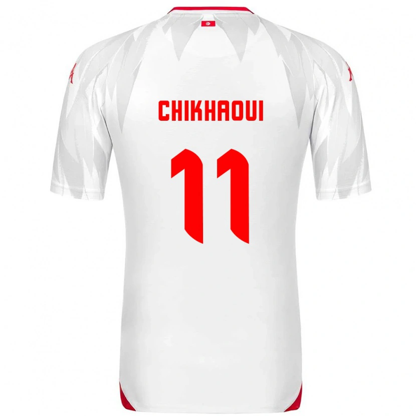 Danxen Kvinnor Tunisien Mahdi Chikhaoui #11 Vit Röd Hemmatröja Matchtröjor 26-28 Tröjor T-Tröja
