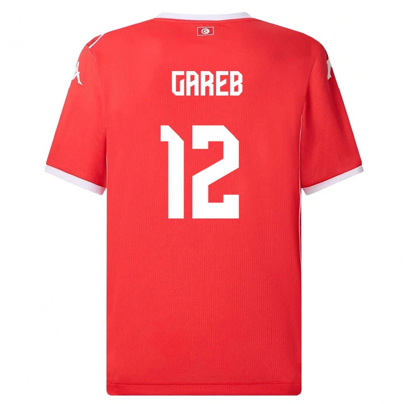 Danxen Kvinnor Tunisien Adem Gareb #12 Röd Vit Hemmatröja Matchtröjor 26-28 Tröjor T-Tröja