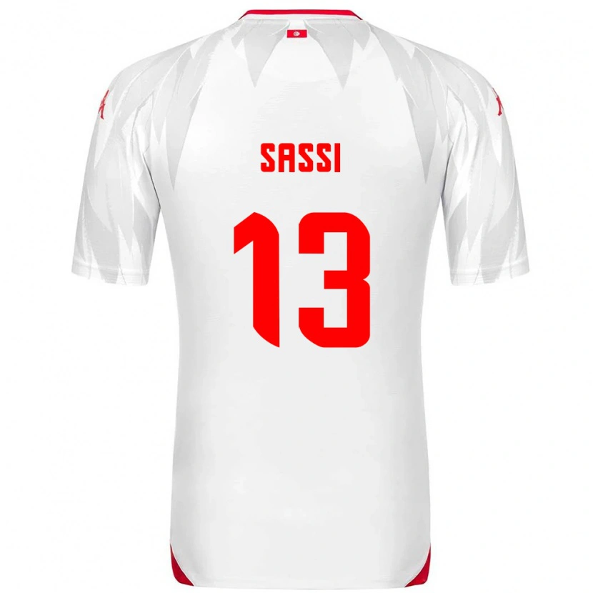 Danxen Kvinnor Tunisien Ferjani Sassi #13 Vit Röd Hemmatröja Matchtröjor 26-28 Tröjor T-Tröja