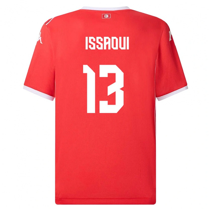 Danxen Kvinnor Tunisien Wajdi Issaoui #13 Röd Vit Hemmatröja Matchtröjor 26-28 Tröjor T-Tröja