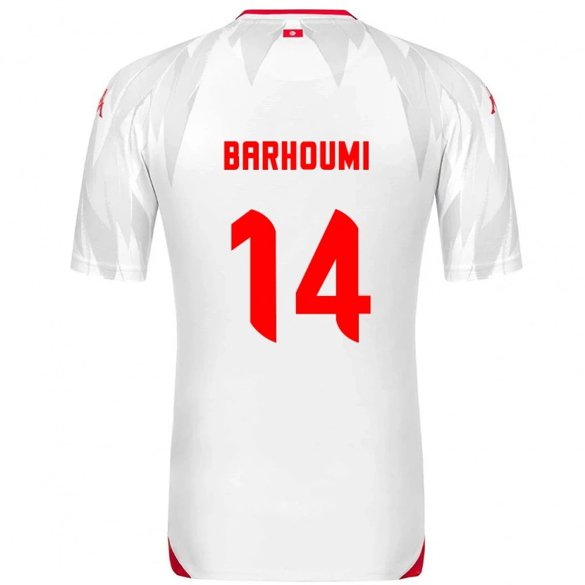 Danxen Kvinnor Tunisien Salah Barhoumi #14 Vit Röd Hemmatröja Matchtröjor 26-28 Tröjor T-Tröja