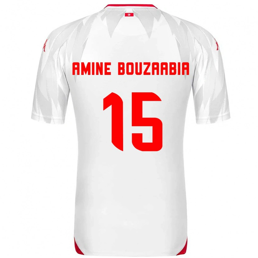 Danxen Kvinnor Tunisien Mohamed Amine Bouzaabia #15 Vit Röd Hemmatröja Matchtröjor 26-28 Tröjor T-Tröja