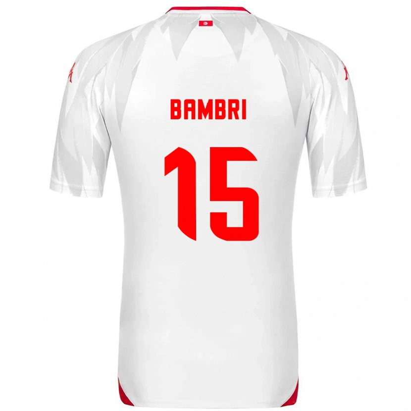 Danxen Kvinnor Tunisien Ahmed Bambri #15 Vit Röd Hemmatröja Matchtröjor 26-28 Tröjor T-Tröja