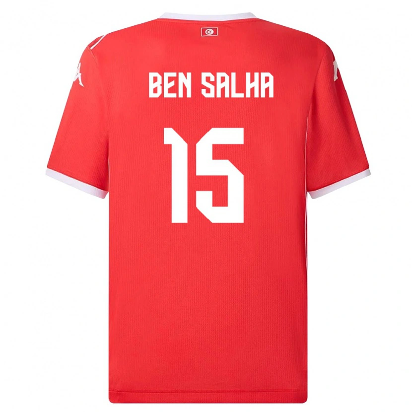 Danxen Kvinnor Tunisien Yakine Ben Salha #15 Röd Vit Hemmatröja Matchtröjor 26-28 Tröjor T-Tröja