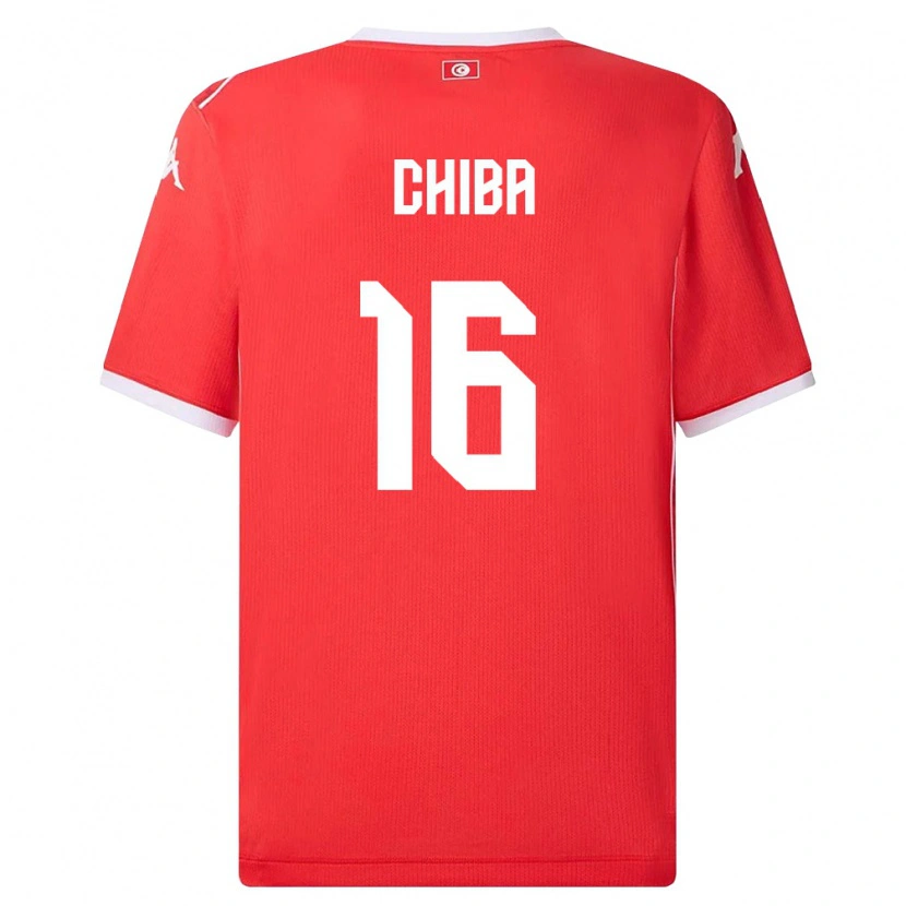 Danxen Kvinnor Tunisien Adem Chiba #16 Röd Vit Hemmatröja Matchtröjor 26-28 Tröjor T-Tröja