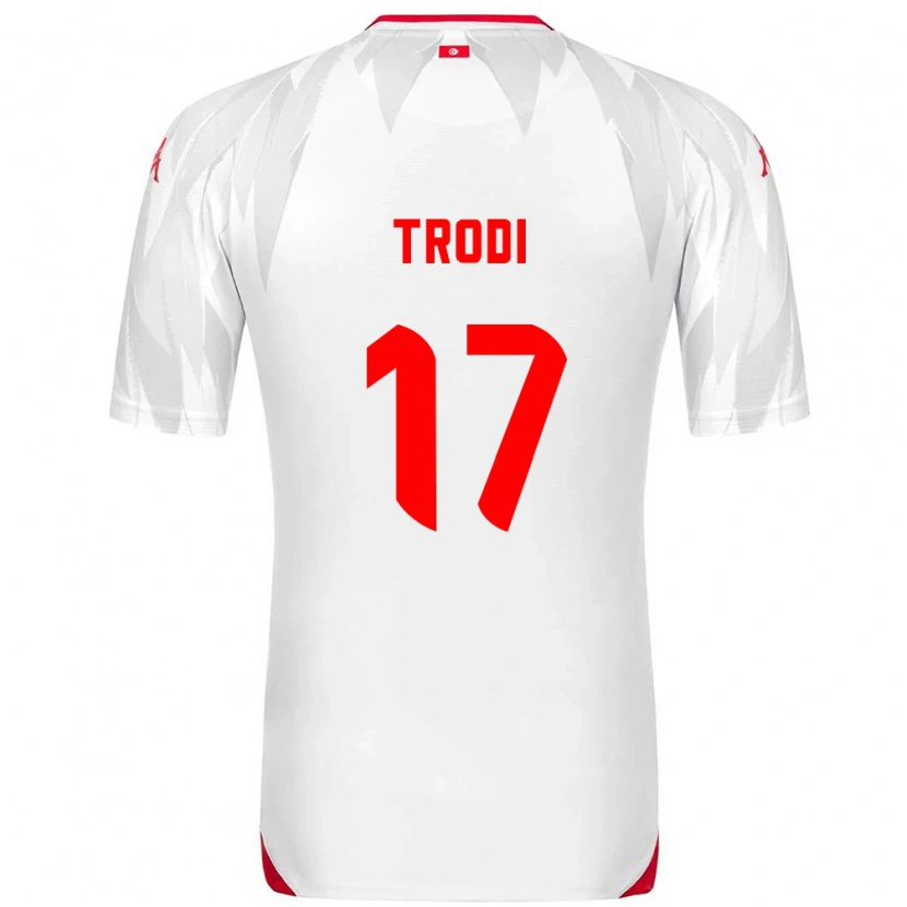 Danxen Kvinnor Tunisien Imen Trodi #17 Vit Röd Hemmatröja Matchtröjor 26-28 Tröjor T-Tröja