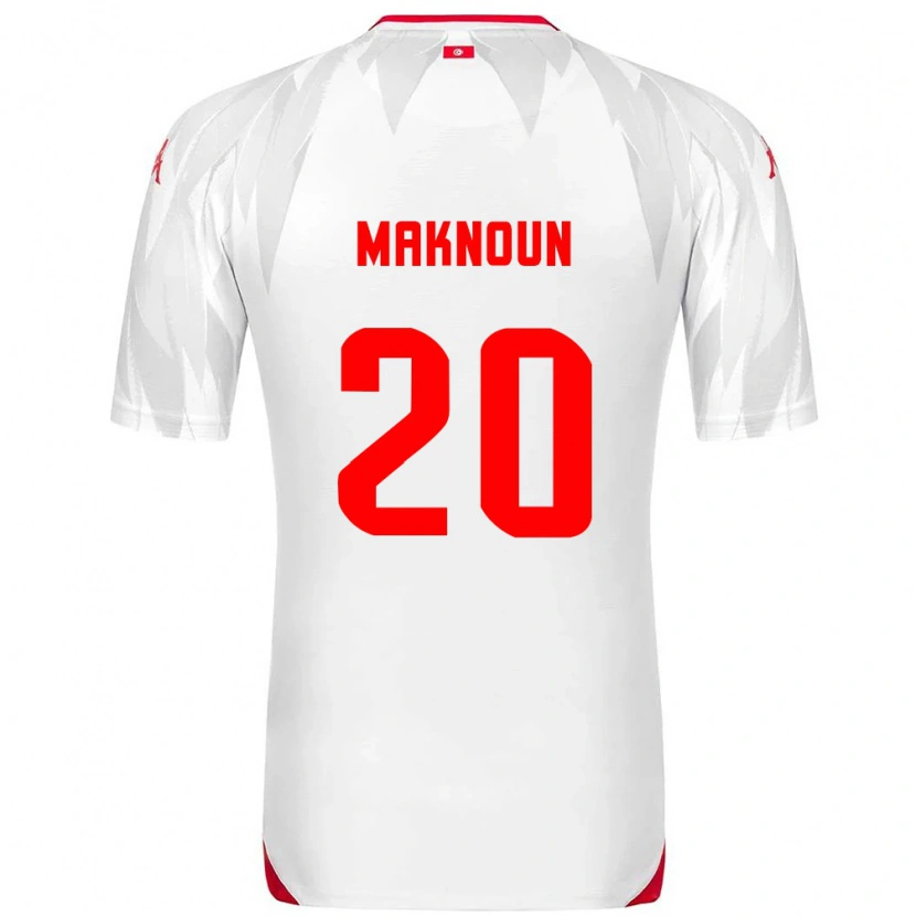 Danxen Kvinnor Tunisien Leila Maknoun #20 Vit Röd Hemmatröja Matchtröjor 26-28 Tröjor T-Tröja
