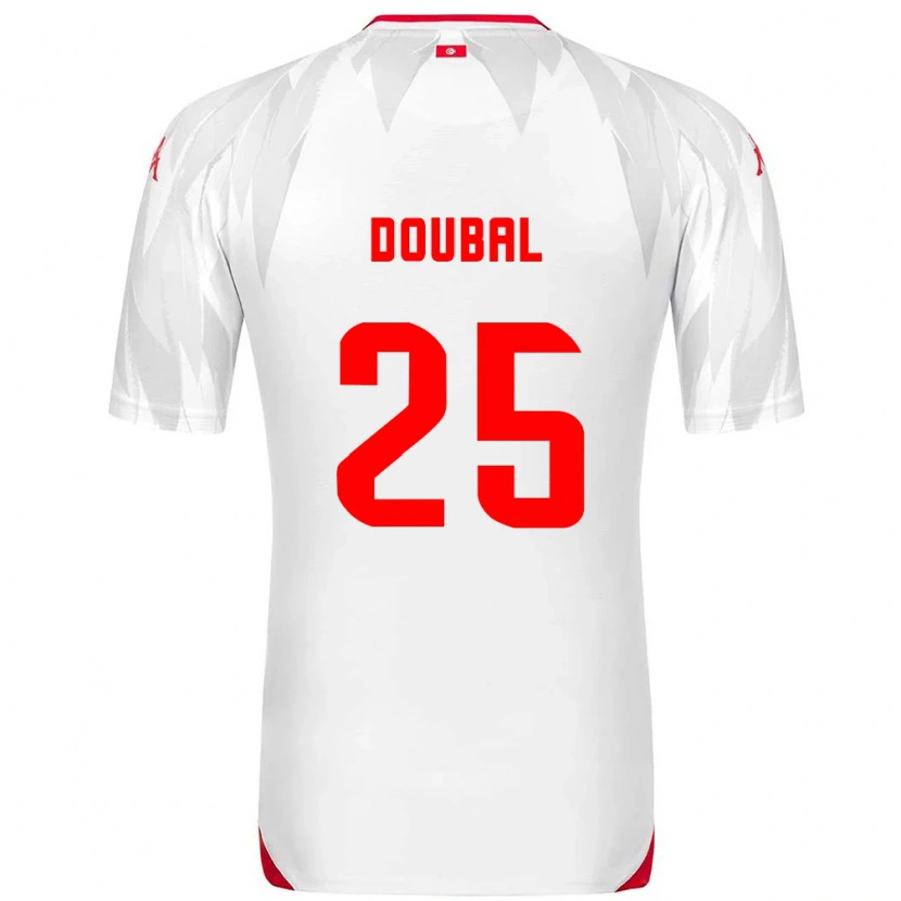 Danxen Kvinnor Tunisien Anis Doubal #25 Vit Röd Hemmatröja Matchtröjor 26-28 Tröjor T-Tröja