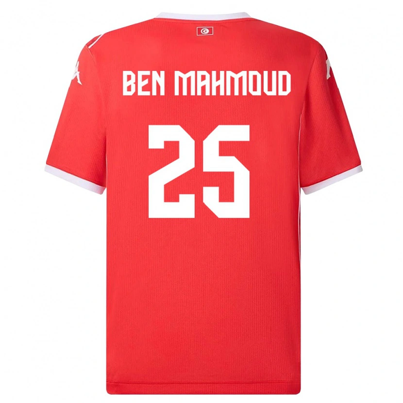 Danxen Kvinnor Tunisien Youssef Ben Mahmoud #25 Röd Vit Hemmatröja Matchtröjor 26-28 Tröjor T-Tröja