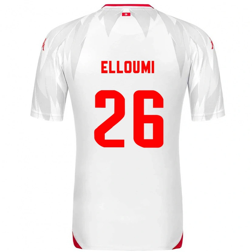 Danxen Kvinnor Tunisien Khalil Elloumi #26 Vit Röd Hemmatröja Matchtröjor 26-28 Tröjor T-Tröja