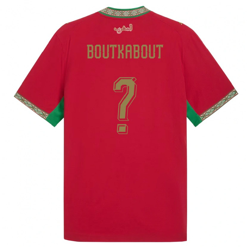 Danxen Kvinnor Marocko Amir Boutkabout #0 Röd Grön Vit Hemmatröja Matchtröjor 26-28 Tröjor T-Tröja