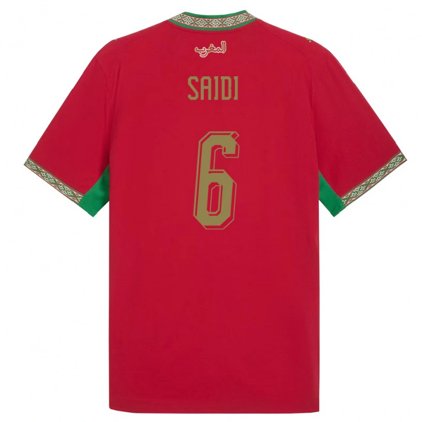 Danxen Kvinnor Marocko Elyes Saïdi #6 Röd Grön Vit Hemmatröja Matchtröjor 26-28 Tröjor T-Tröja
