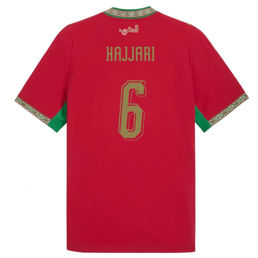 Danxen Kvinnor Marocko Rayhan Hajjari #6 Röd Grön Vit Hemmatröja Matchtröjor 26-28 Tröjor T-Tröja