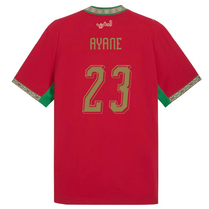 Danxen Kvinnor Marocko Rosella Ayane #23 Röd Grön Vit Hemmatröja Matchtröjor 26-28 Tröjor T-Tröja