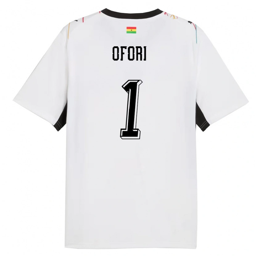 Danxen Kvinnor Ghana Richard Ofori #1 Vit Svart Gul Hemmatröja Matchtröjor 26-28 Tröjor T-Tröja