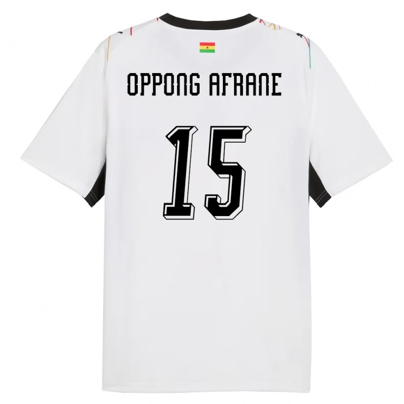 Danxen Kvinnor Ghana David Oppong Afrane #15 Vit Svart Gul Hemmatröja Matchtröjor 26-28 Tröjor T-Tröja