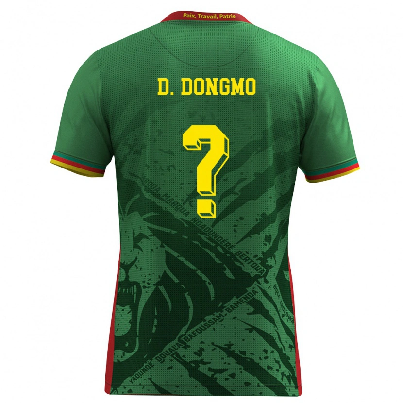Danxen Kvinnor Kamerun Danel Dongmo #0 Grön Gul Röd Hemmatröja Matchtröjor 26-28 Tröjor T-Tröja