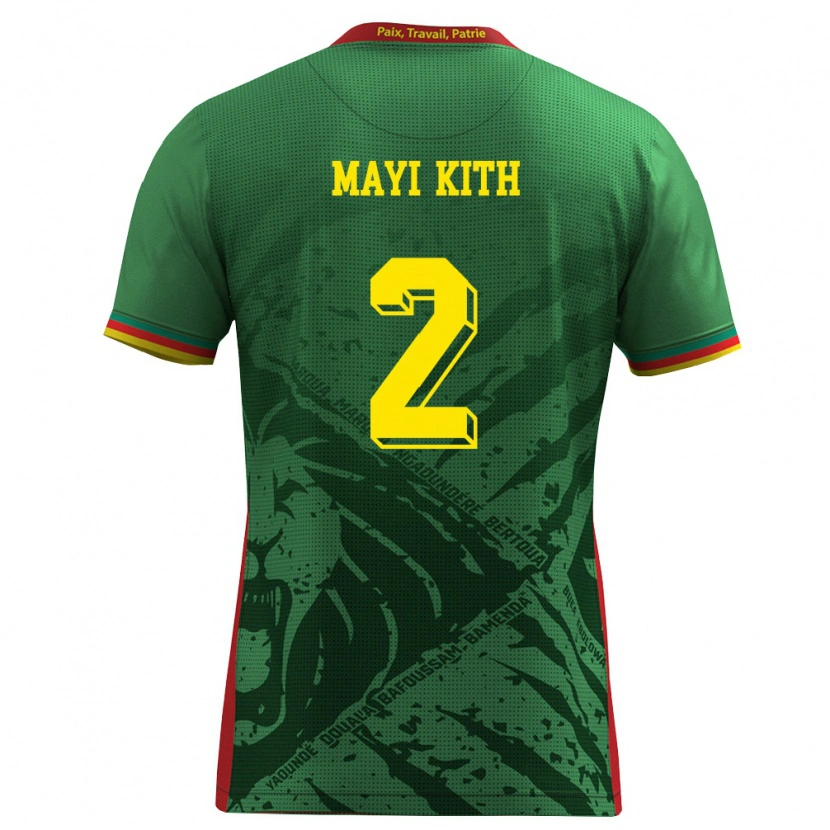 Danxen Kvinnor Kamerun Easther Mayi Kith #2 Grön Gul Röd Hemmatröja Matchtröjor 26-28 Tröjor T-Tröja