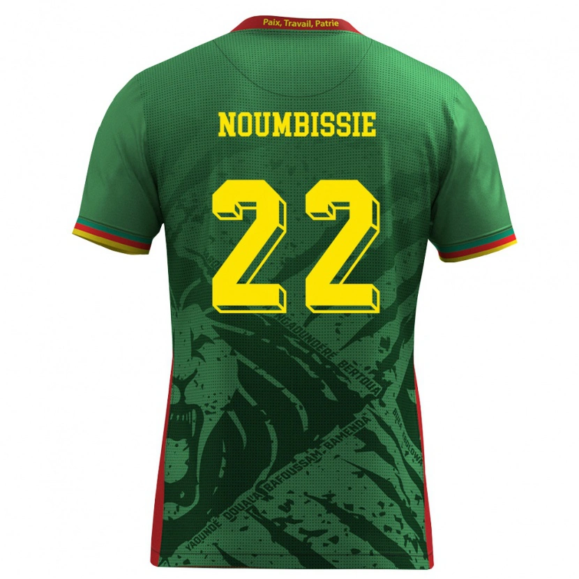 Danxen Kvinnor Kamerun Stéphane Noumbissie #22 Grön Gul Röd Hemmatröja Matchtröjor 26-28 Tröjor T-Tröja