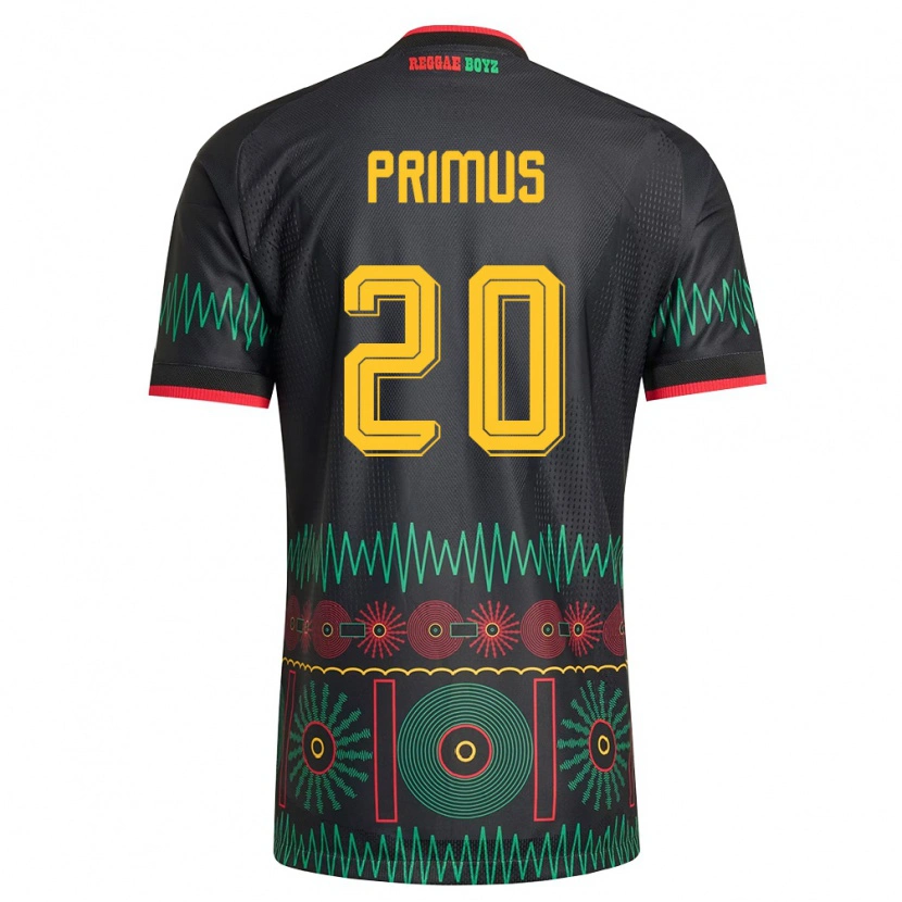 Danxen Kvinnor Jamaica Atlanta Primus #20 Svart Röd Gul Bortatröja Matchtröjor 26-28 Tröjor T-Tröja