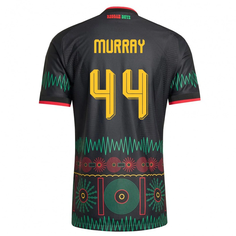Danxen Kvinnor Jamaica Satara Murray #44 Svart Röd Gul Bortatröja Matchtröjor 26-28 Tröjor T-Tröja