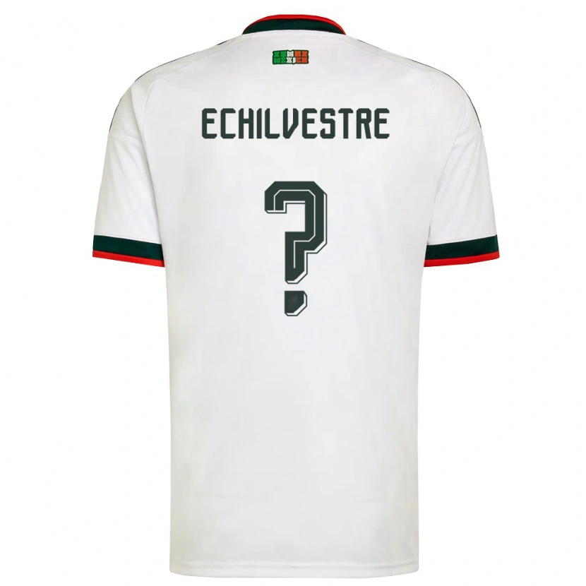 Danxen Kvinnor Mexiko Juan Echilvestre #0 Vit Burgund Grön Bortatröja Matchtröjor 26-28 Tröjor T-Tröja