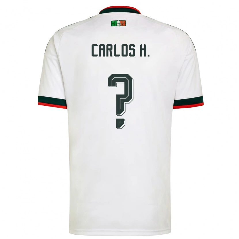Danxen Kvinnor Mexiko Carlos Hernández #0 Vit Burgund Grön Bortatröja Matchtröjor 26-28 Tröjor T-Tröja