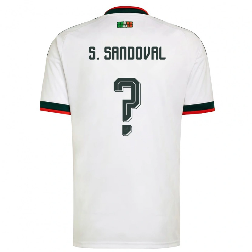 Danxen Kvinnor Mexiko Santiago Sandoval #0 Vit Burgund Grön Bortatröja Matchtröjor 26-28 Tröjor T-Tröja