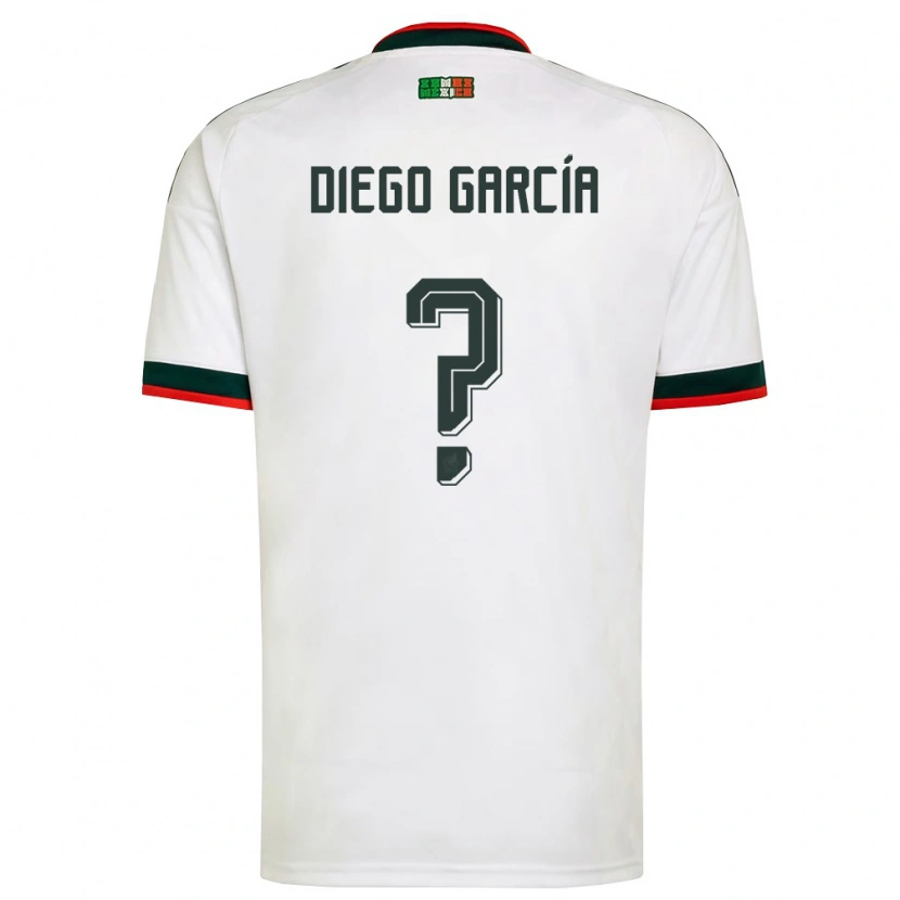 Danxen Kvinnor Mexiko Diego García #0 Vit Burgund Grön Bortatröja Matchtröjor 26-28 Tröjor T-Tröja