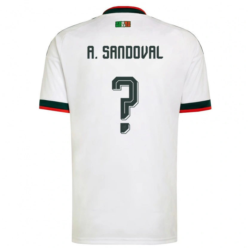 Danxen Kvinnor Mexiko Axel Sandoval #0 Vit Burgund Grön Bortatröja Matchtröjor 26-28 Tröjor T-Tröja