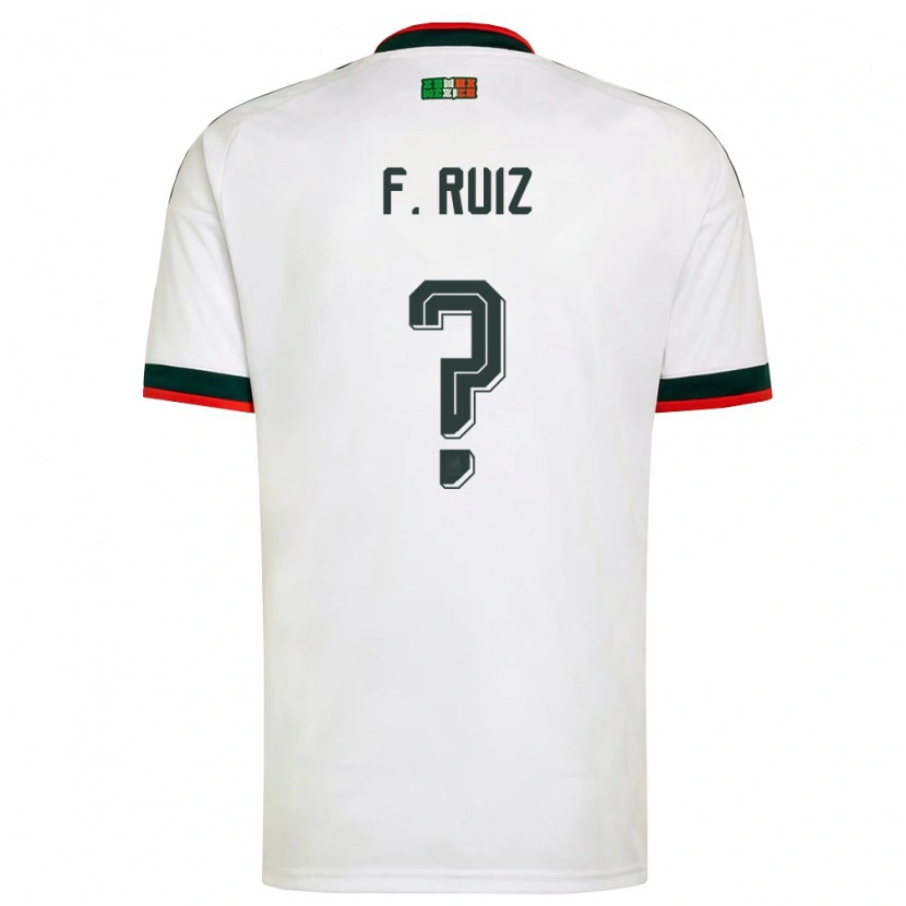 Danxen Kvinnor Mexiko Fernando Ruiz #0 Vit Burgund Grön Bortatröja Matchtröjor 26-28 Tröjor T-Tröja
