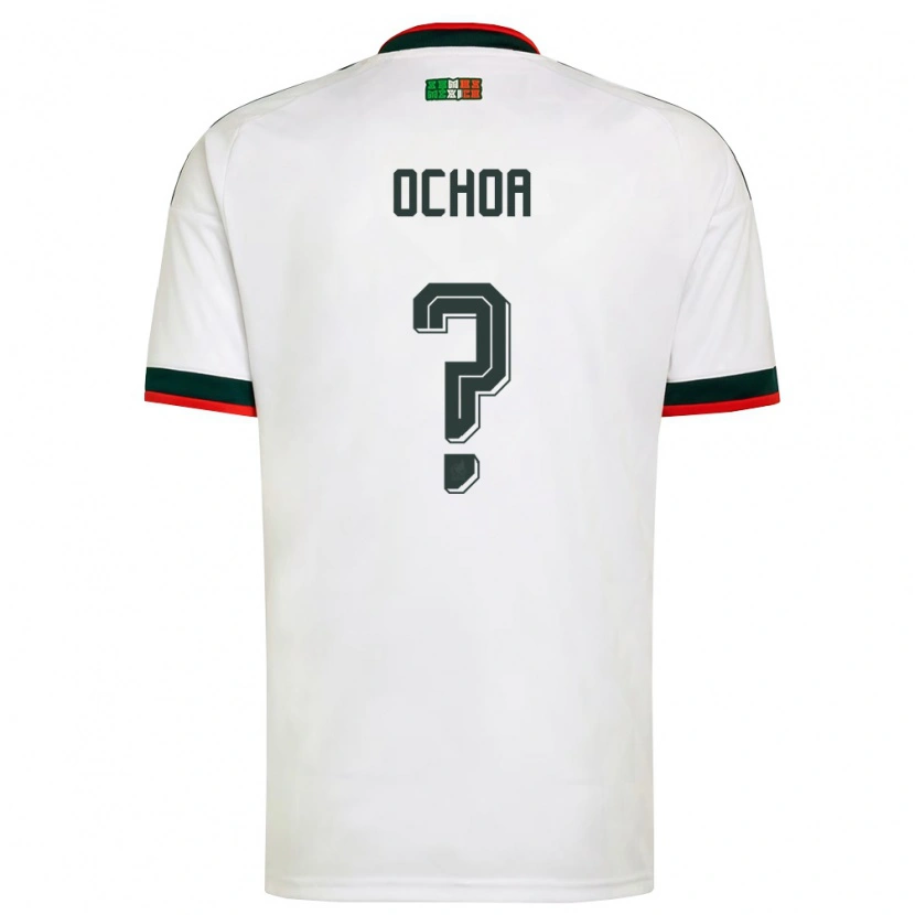 Danxen Kvinnor Mexiko Guillermo Ochoa #0 Vit Burgund Grön Bortatröja Matchtröjor 26-28 Tröjor T-Tröja