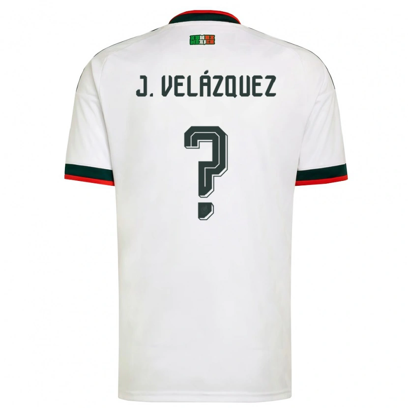Danxen Kvinnor Mexiko José Velázquez #0 Vit Burgund Grön Bortatröja Matchtröjor 26-28 Tröjor T-Tröja