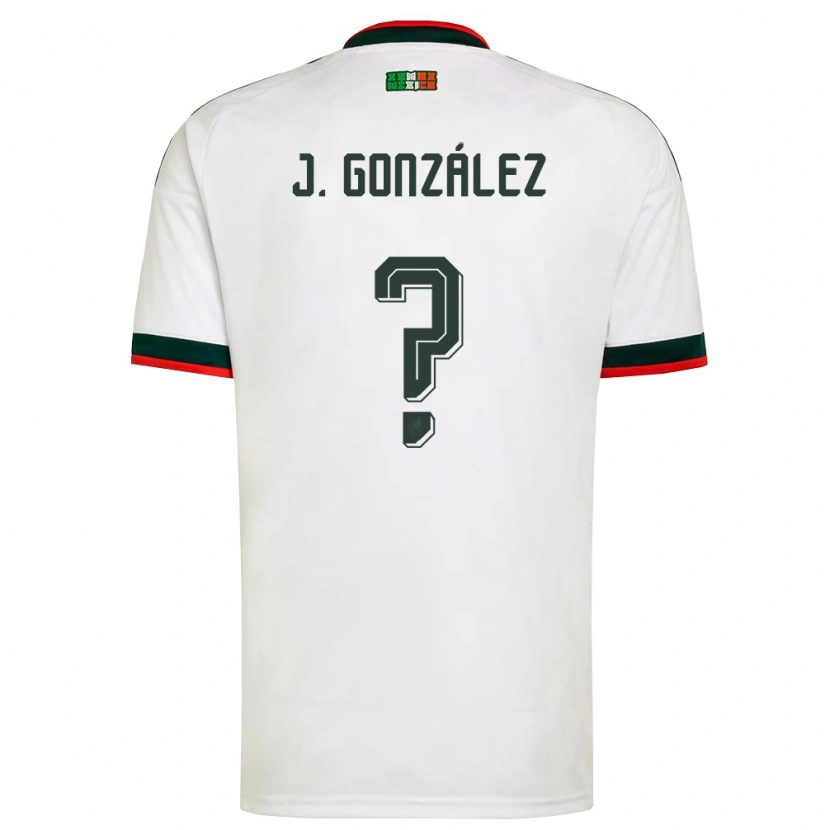 Danxen Kvinnor Mexiko Julio González #0 Vit Burgund Grön Bortatröja Matchtröjor 26-28 Tröjor T-Tröja