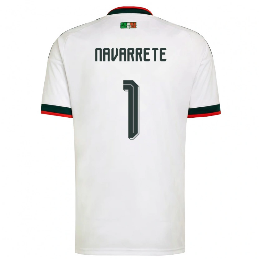 Danxen Kvinnor Mexiko Cristo Navarrete #1 Vit Burgund Grön Bortatröja Matchtröjor 26-28 Tröjor T-Tröja