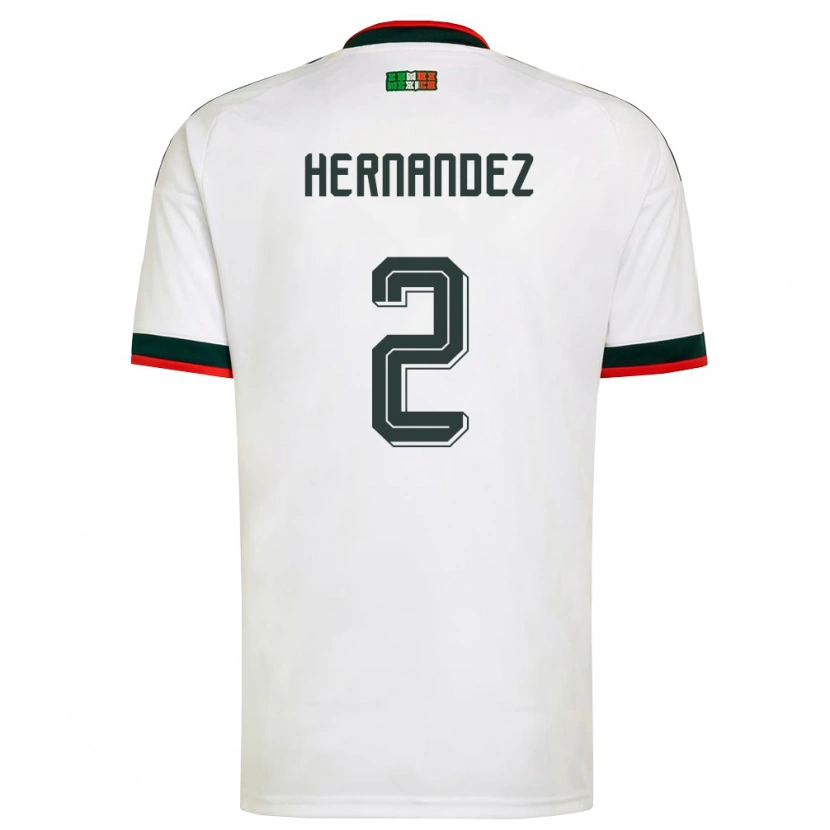 Danxen Kvinnor Mexiko Alan Hernández #2 Vit Burgund Grön Bortatröja Matchtröjor 26-28 Tröjor T-Tröja