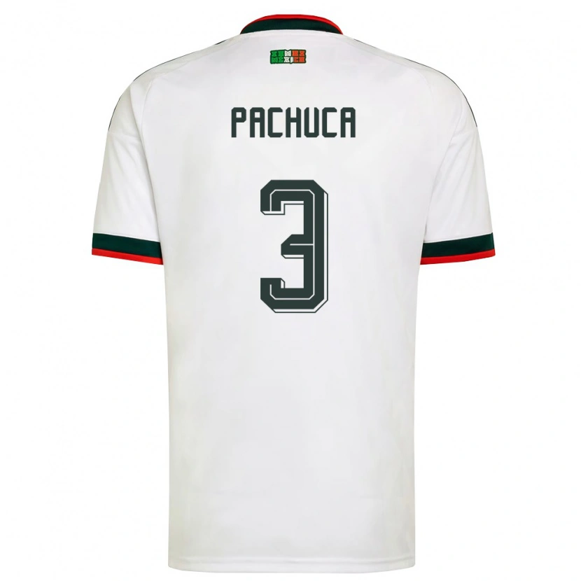 Danxen Kvinnor Mexiko José Pachuca #3 Vit Burgund Grön Bortatröja Matchtröjor 26-28 Tröjor T-Tröja