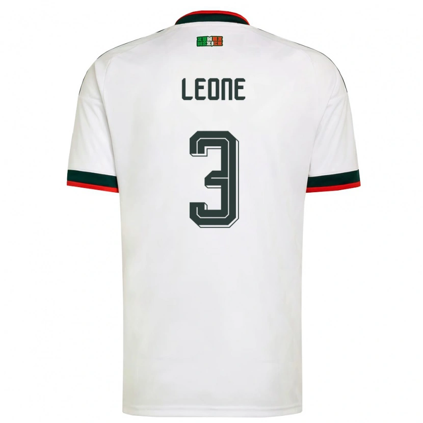 Danxen Kvinnor Mexiko Antonio Leone #3 Vit Burgund Grön Bortatröja Matchtröjor 26-28 Tröjor T-Tröja