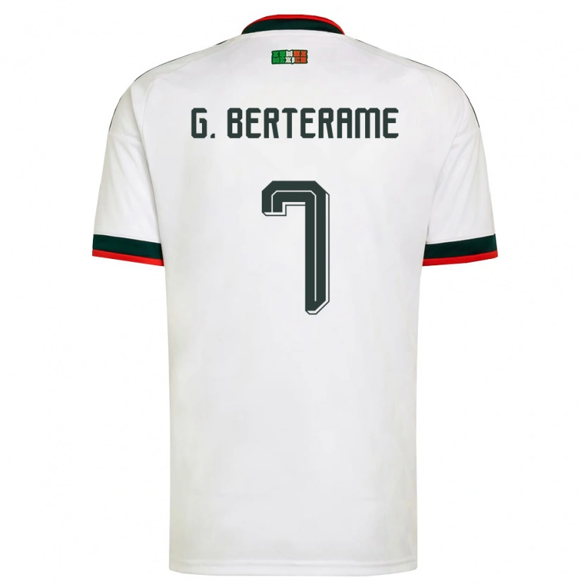 Danxen Kvinnor Mexiko Germán Berterame #7 Vit Burgund Grön Bortatröja Matchtröjor 26-28 Tröjor T-Tröja