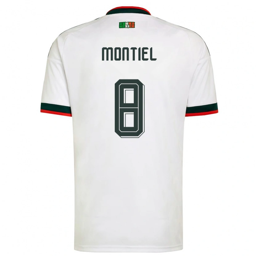 Danxen Kvinnor Mexiko Elías Montiel #8 Vit Burgund Grön Bortatröja Matchtröjor 26-28 Tröjor T-Tröja