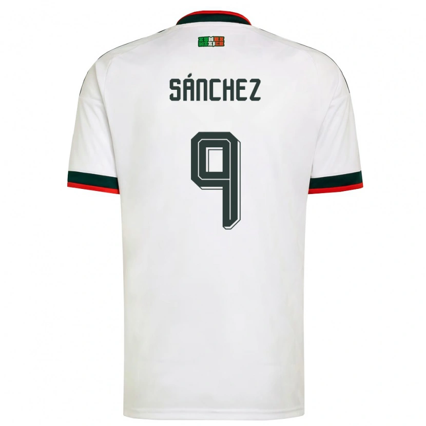 Danxen Kvinnor Mexiko Adán Sánchez #9 Vit Burgund Grön Bortatröja Matchtröjor 26-28 Tröjor T-Tröja