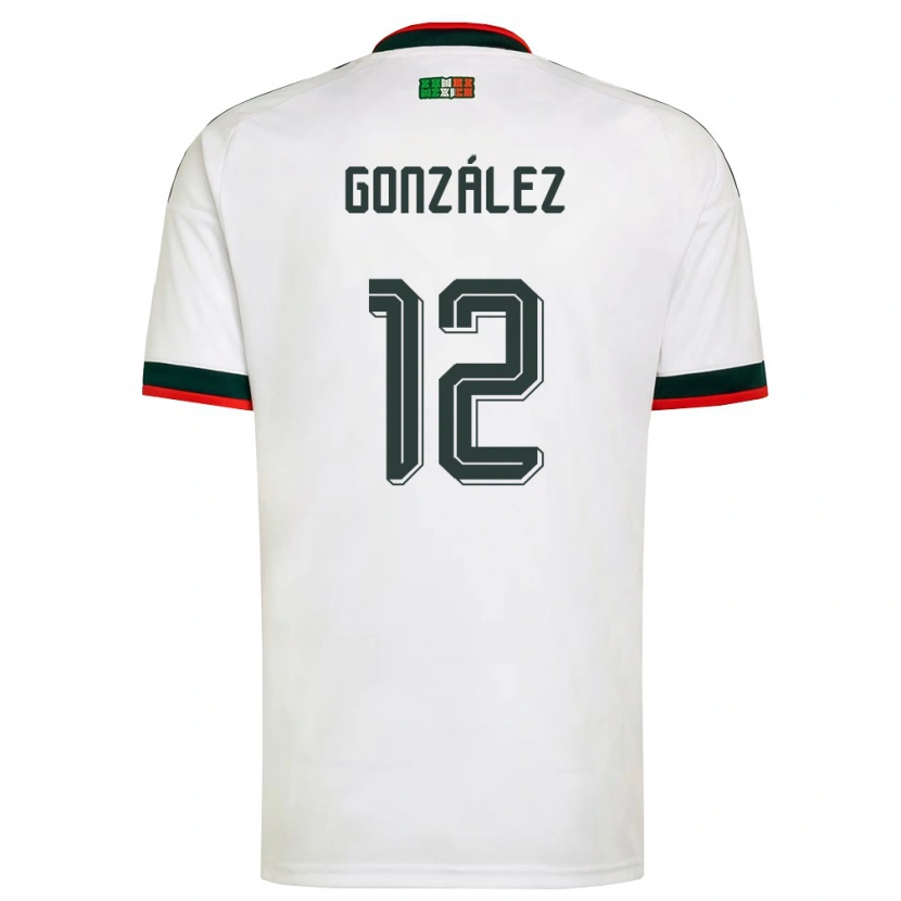 Danxen Kvinnor Mexiko Itzel Gonzalez #12 Vit Burgund Grön Bortatröja Matchtröjor 26-28 Tröjor T-Tröja