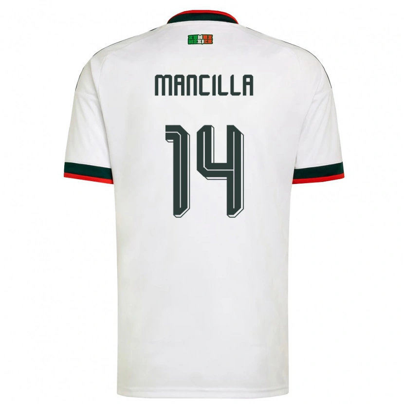 Danxen Kvinnor Mexiko José Mancilla #14 Vit Burgund Grön Bortatröja Matchtröjor 26-28 Tröjor T-Tröja