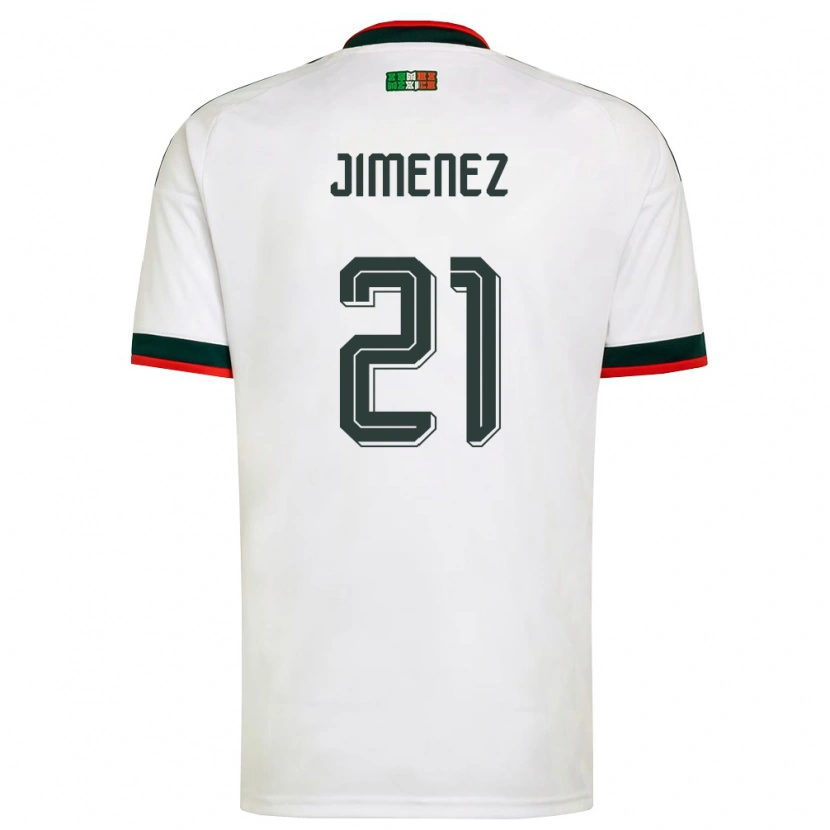 Danxen Kvinnor Mexiko Tahiel Jiménez #21 Vit Burgund Grön Bortatröja Matchtröjor 26-28 Tröjor T-Tröja