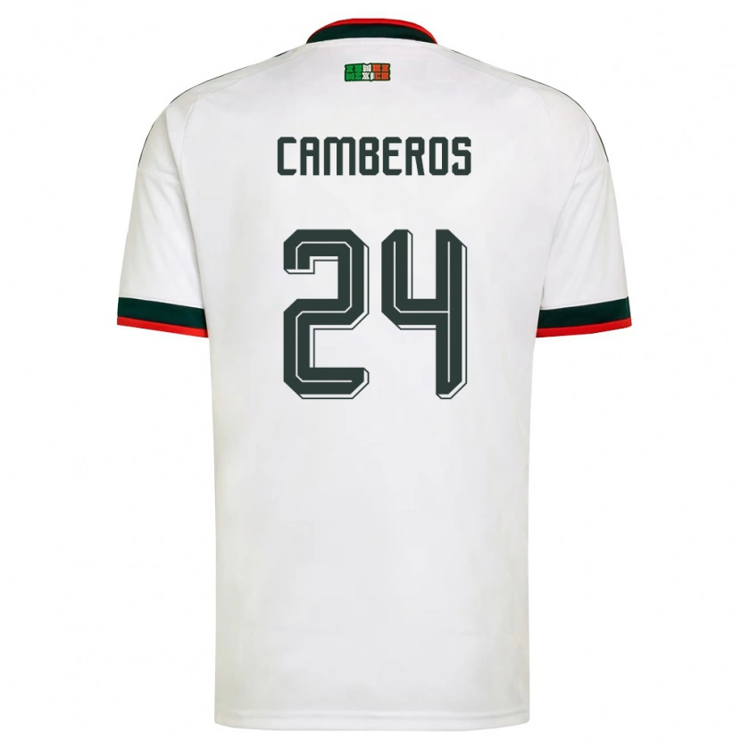 Danxen Kvinnor Mexiko Scarlett Camberos #24 Vit Burgund Grön Bortatröja Matchtröjor 26-28 Tröjor T-Tröja