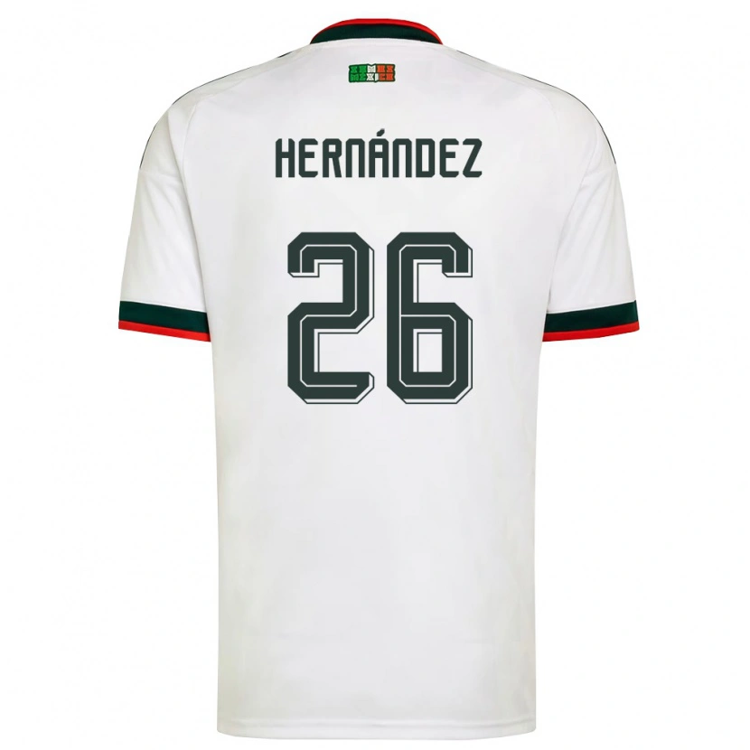 Danxen Kvinnor Mexiko Nicolette Hernandez #26 Vit Burgund Grön Bortatröja Matchtröjor 26-28 Tröjor T-Tröja