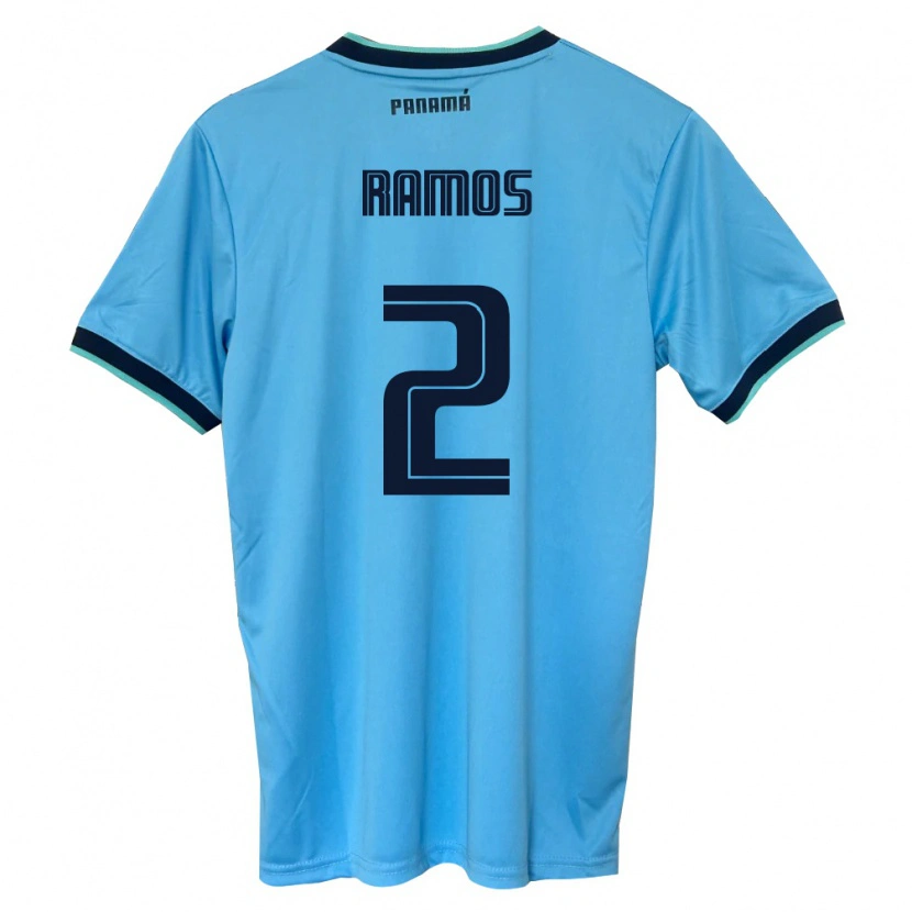 Danxen Kvinnor Panama Anthony Ramos #2 Himmelblå Svart Bortatröja Matchtröjor 26-28 Tröjor T-Tröja